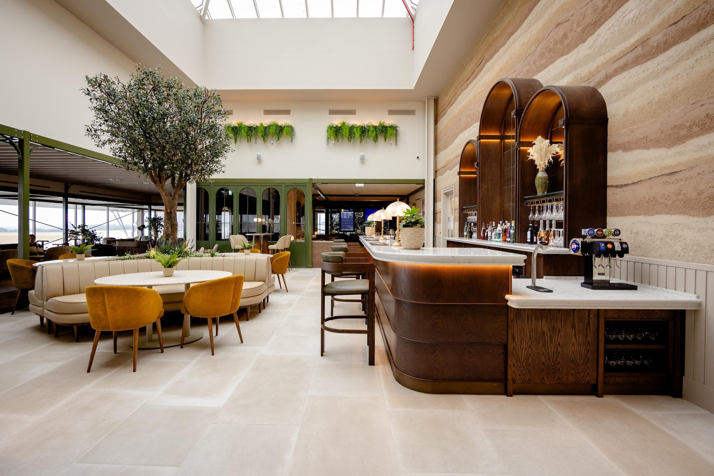 No1 Lounge at Jersey Orangey and Bar Seating