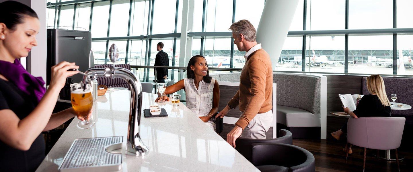 Club Aspire Heathrow Airport T5 Guests at Bar